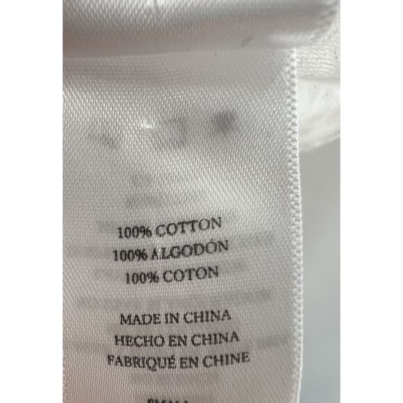 Rails Women's Short Sleeve Thea Powder Neck Blouse Cropped White Size Small - Picture 6 of 8